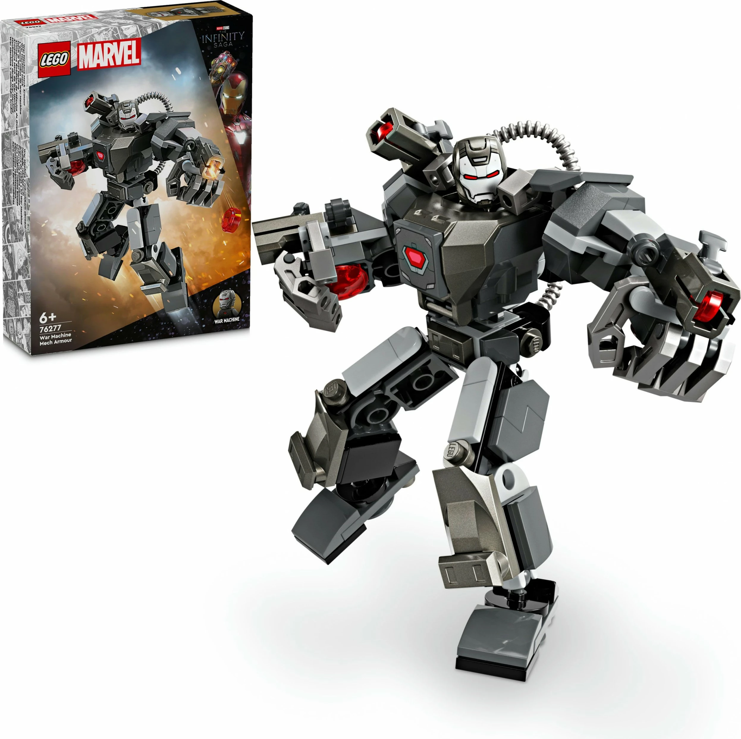 Set ndërtimi LEGO Marvel 76277 War Machine Mech Armour, 154 pjesë, multikolor