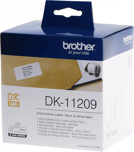 Etiketa adrese, Brother DK-11209, 29 x 62 mm, e bardhë