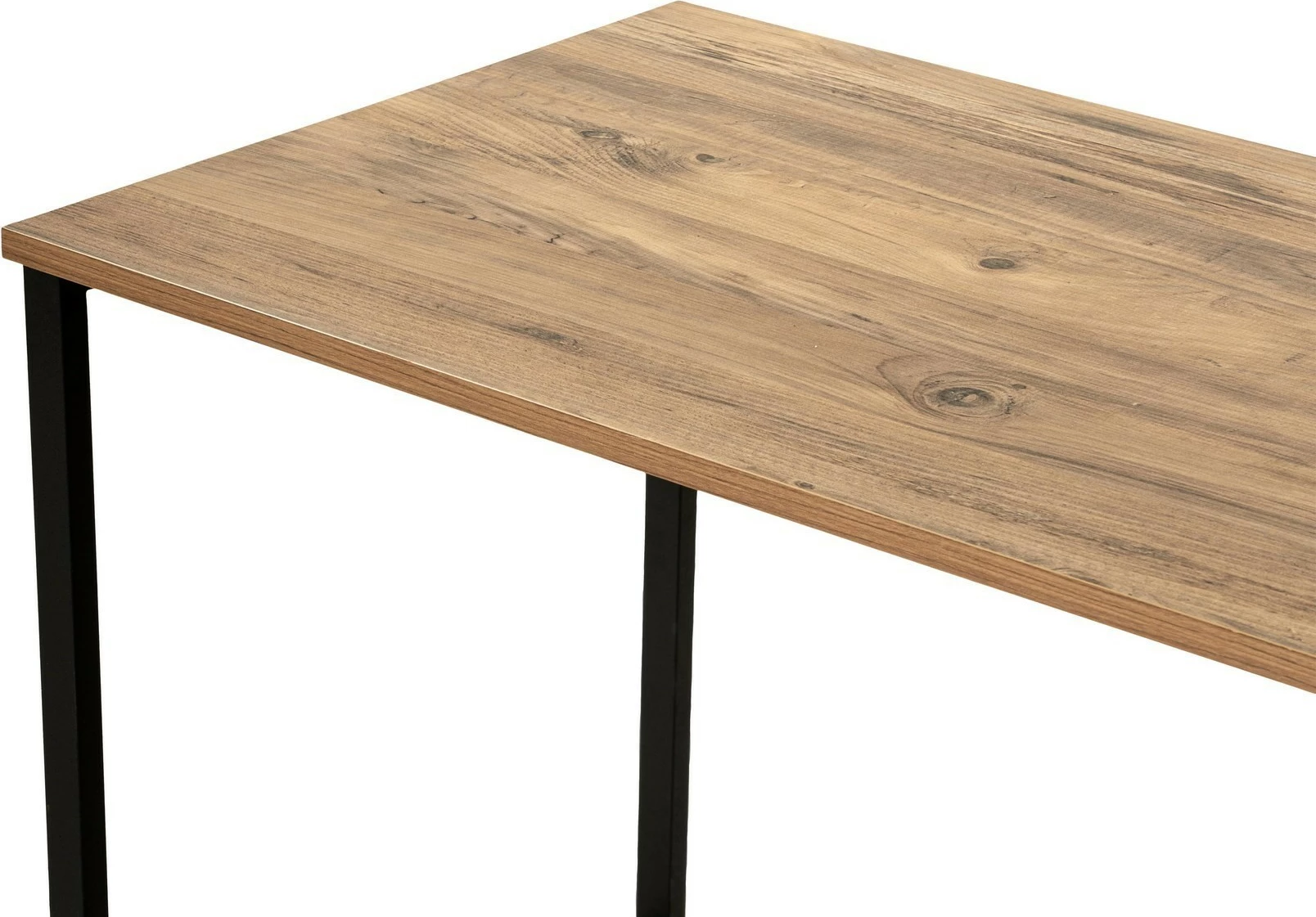 Tavolinë studimi Nordure, tavolinë dyshe, ngjyrë Atlantic Pine, e zezë