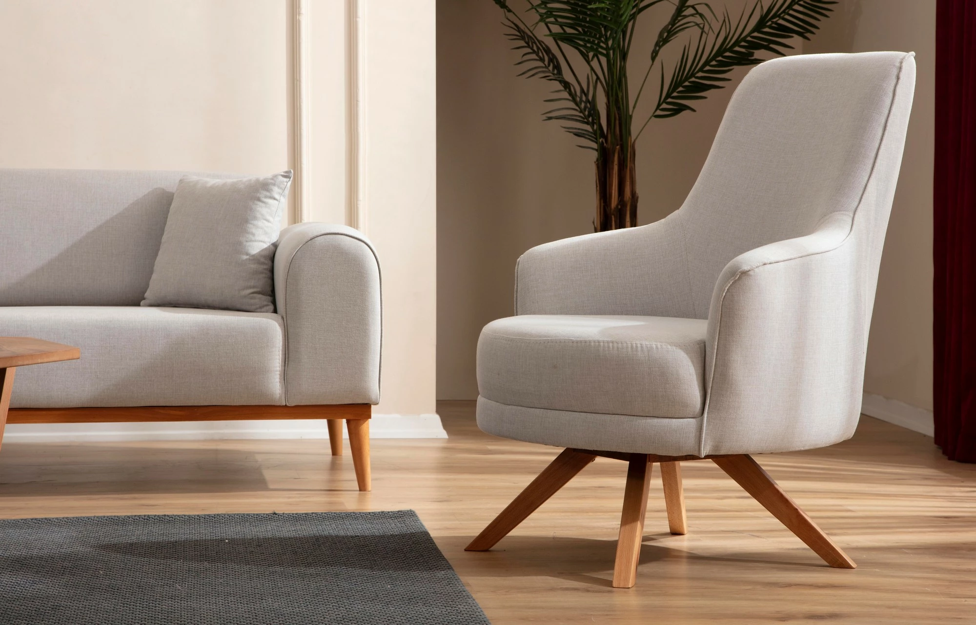 Karrige Wing Atelier del Sofa, Kapri, krem