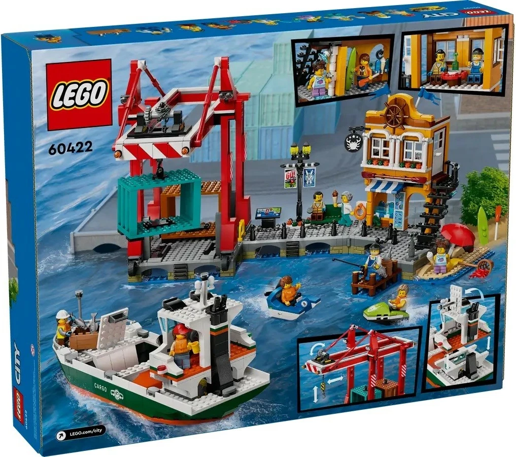 Set LEGO CITY 60422 Seaside Harbour me Anije Ngarkese