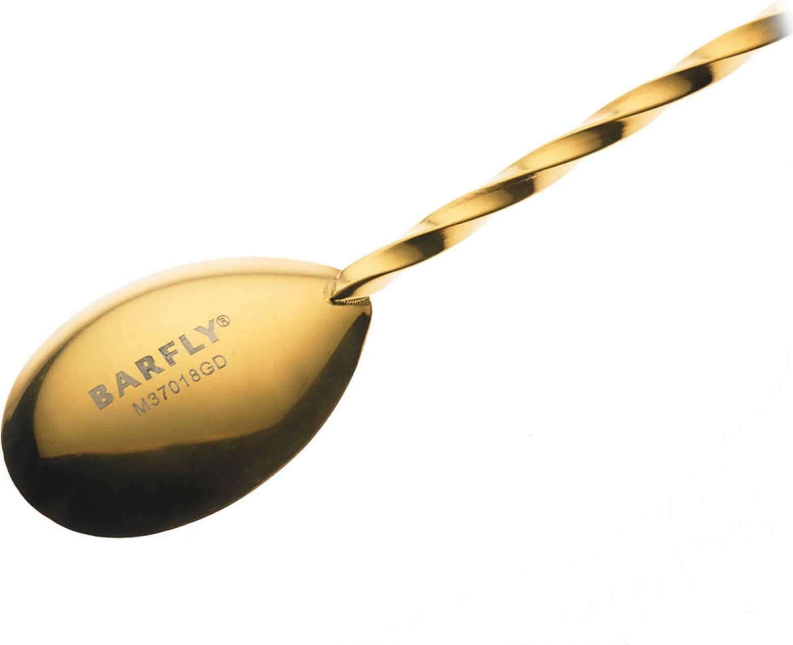 Lugë bari me muddler, BarFly, 300 mm, çelik inox 18/8, e veshur me ar, e artë