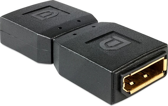 Adapter DisplayPort DeLOCK 65374, femër-femër, i zi