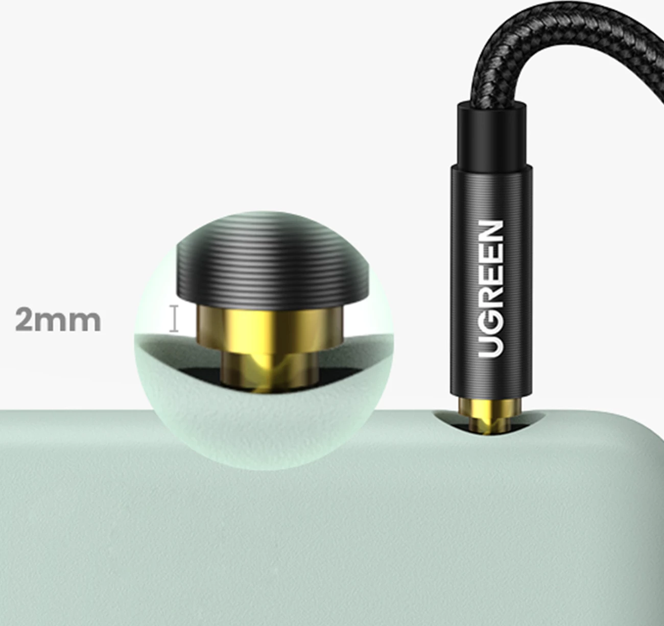 Kabllo audio AUX Ugreen AV112, 1.5m, mini jack 3.5mm, Blu