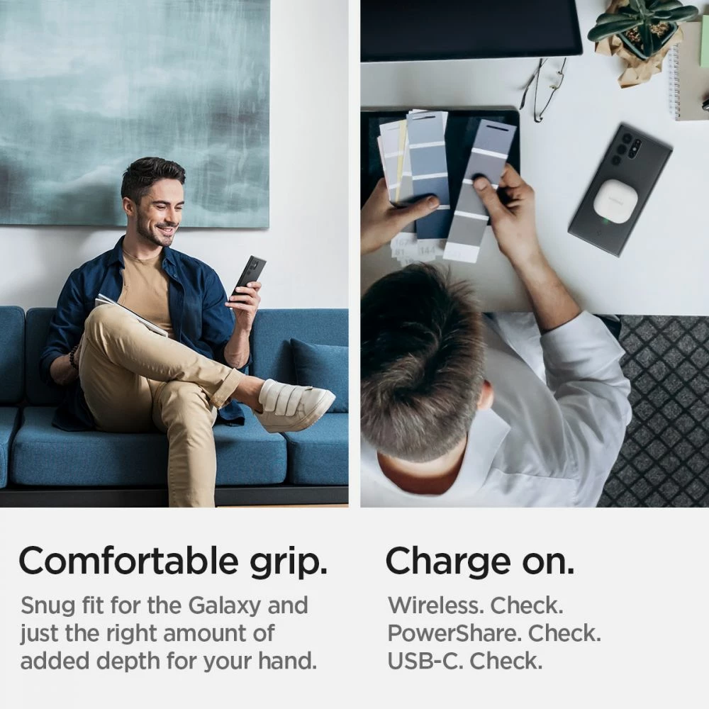 Mbështjellës Spigen Thin Fit për Samsung Galaxy S22 Ultra, i zi