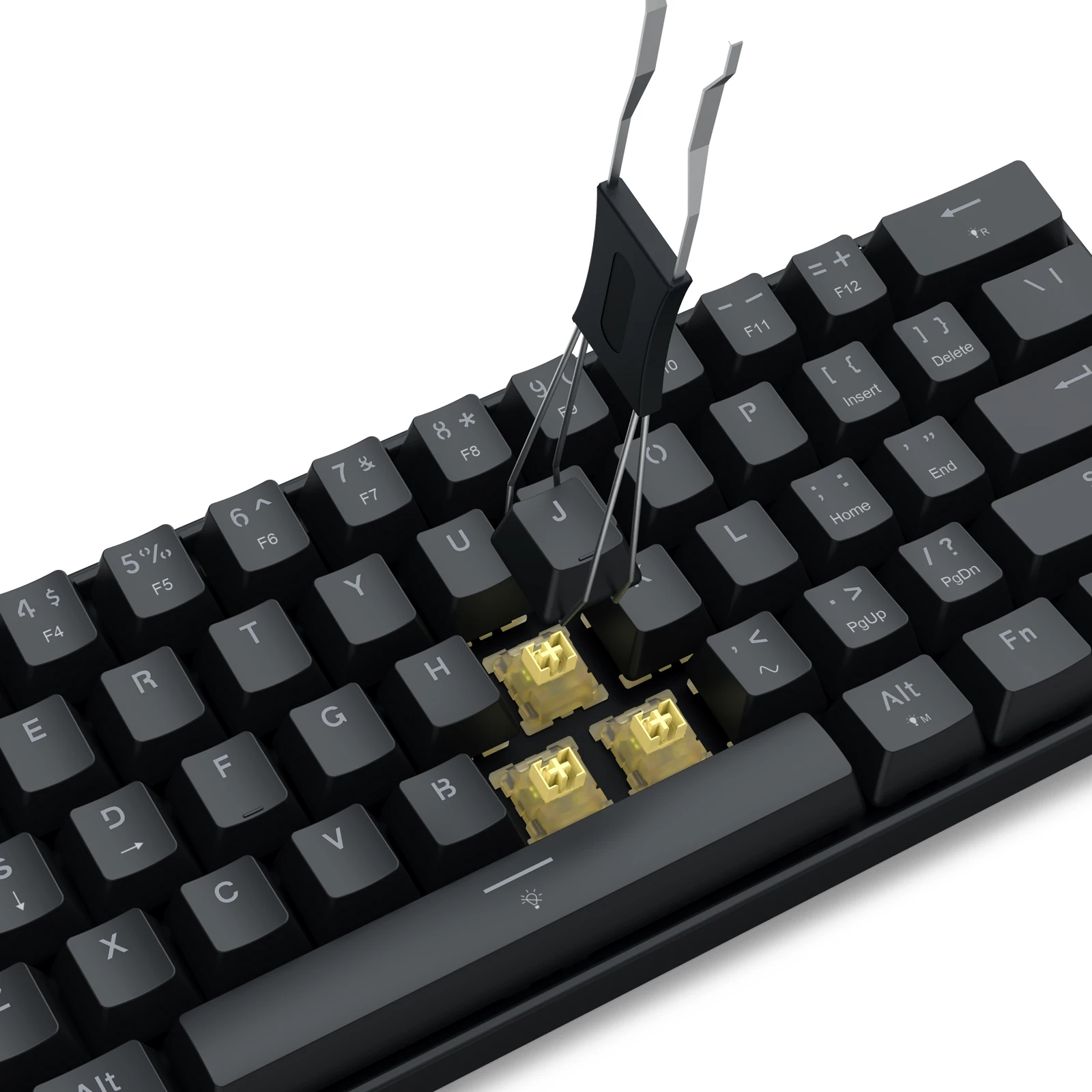 Tastierë gaming me kabllo Redragon Fizz Magnetic Plus K617RGB-MP, Hall Effect, 60% (61 taste), 8000Hz, RGB, USB-C e heqshme, e zezë
