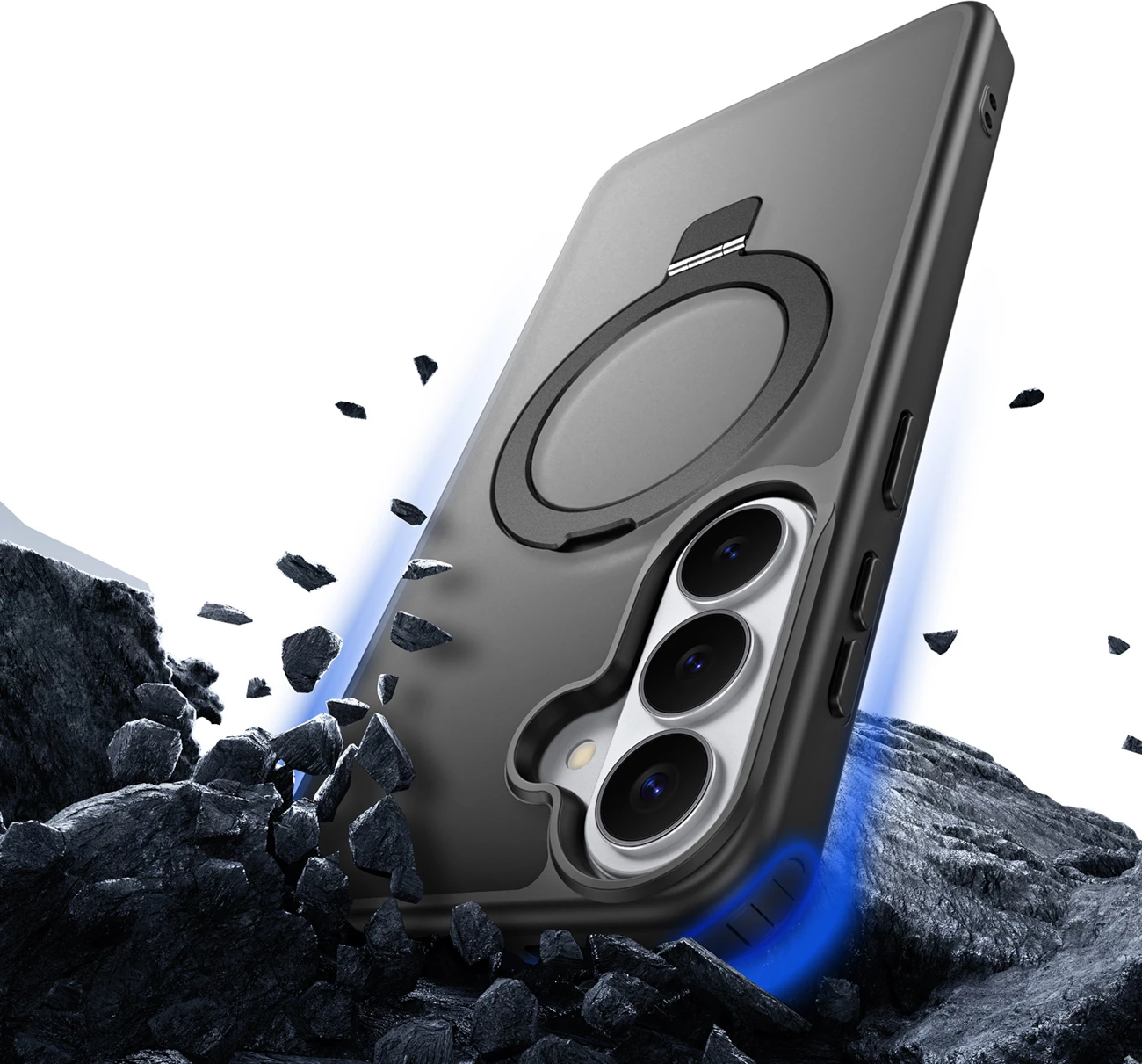 Mbështjellës Dux Ducis Yind për Samsung Galaxy S26 me stand, kompatibil me MagSafe, e zezë