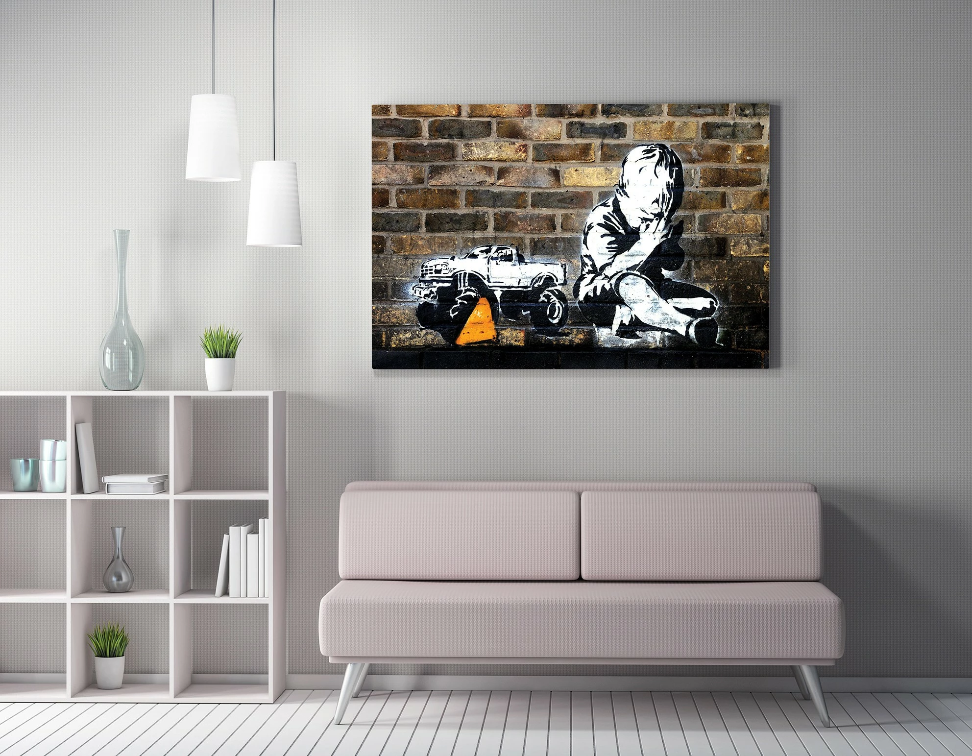 Pikturë dekorative në kanavacë, Banksy, shumëngjyrëshe, WY25, 50x70cm