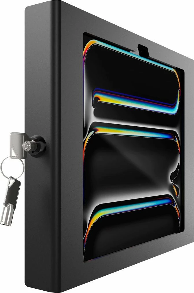 Mbajtëse muri Compulocks Apex për iPad Pro M4 / iPad Air M2 2024, VESA 75x75/100x100, me kyç me çelës, e zezë
