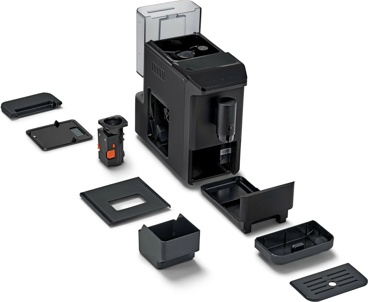 Makinë kafeje, Tchibo, Esperto Mini 648480, 19 bar, mulli çeliku, rezervuar 1.1 L, automatike, e zezë