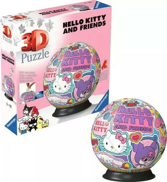 Puzzle 3D Ravensburger Hello Kitty, 72 pjesë, plastikë, 12.9 cm