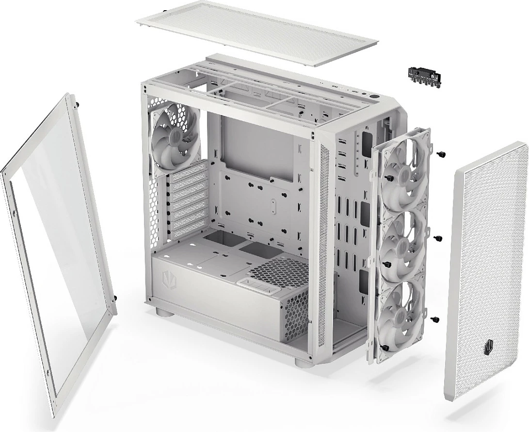 Kasë Endorfy Arx 700 ARGB, Tempered Glass, ATX/micro ATX, USB-C, e bardhë