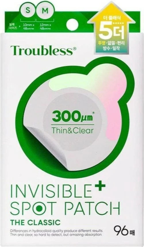 Arna për puçrra Troubless Invisible Spot Patch Plus The Classic për femra, 96 copë