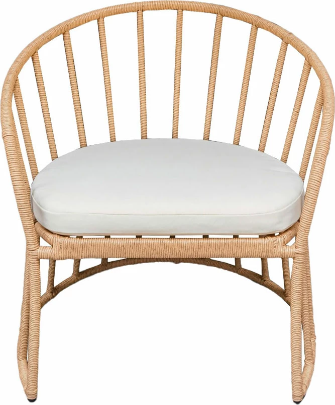 Karrige e ulët Leon, ratan natyral, 72x63x76.5 cm