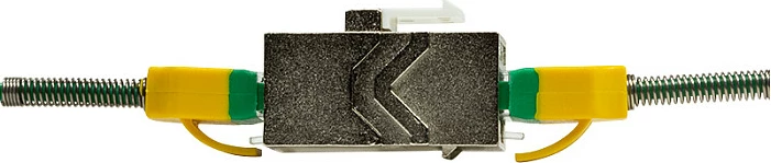 Keystone coupler LogiLink EconLine Cat.6A STP, 2xRJ45, metalik