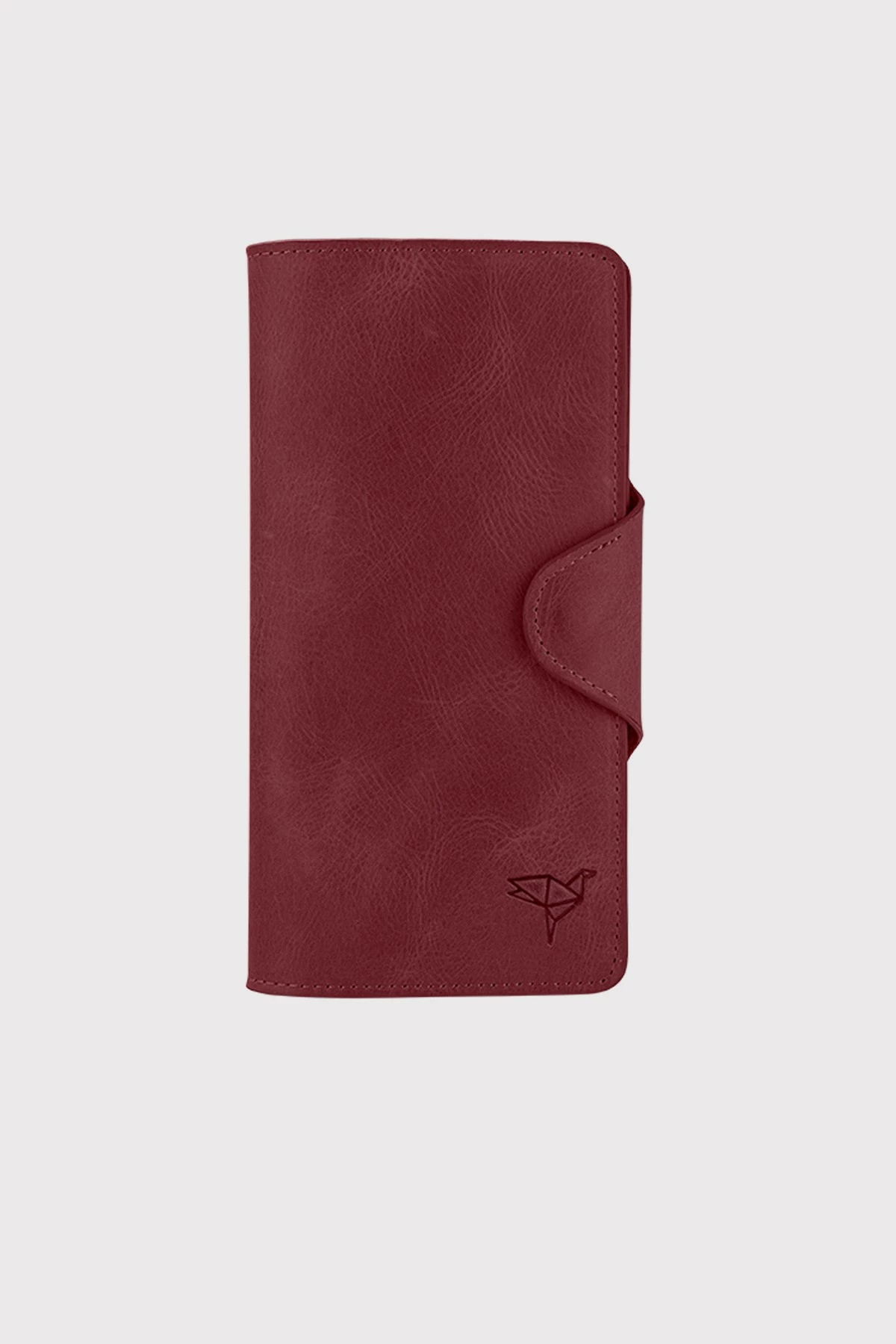Portofol unisex, lëkurë natyrale, ngjyrë e kuqe Claret, Zoozie Bags, Axel