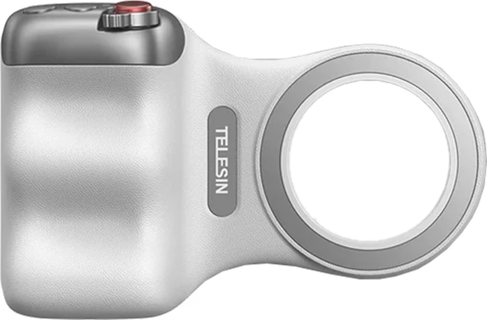 Mbajtëse dore magnetike për celular Telesin MagSafe Fun Shot Grip2 P5-MP-001WH, 130 mAh, e bardhë