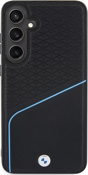 Mbështjellës BMW Signature Leather Textured & Line MagSafe për Samsung Galaxy S24, i zi