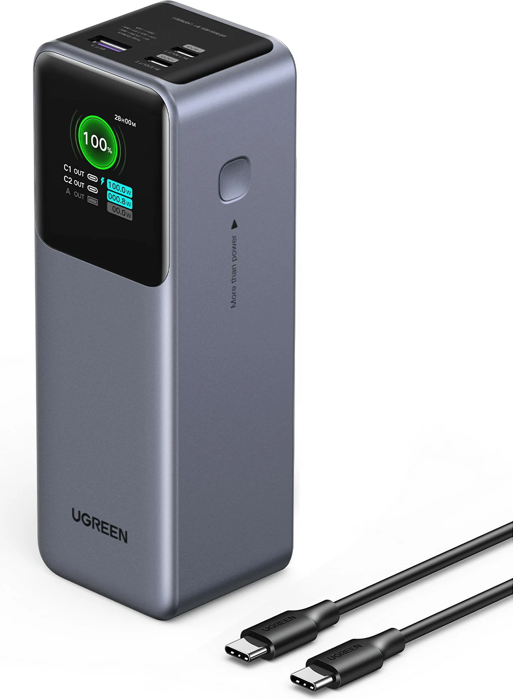 Powerbank Ugreen 25000mAh, 200W fast charging, gri
