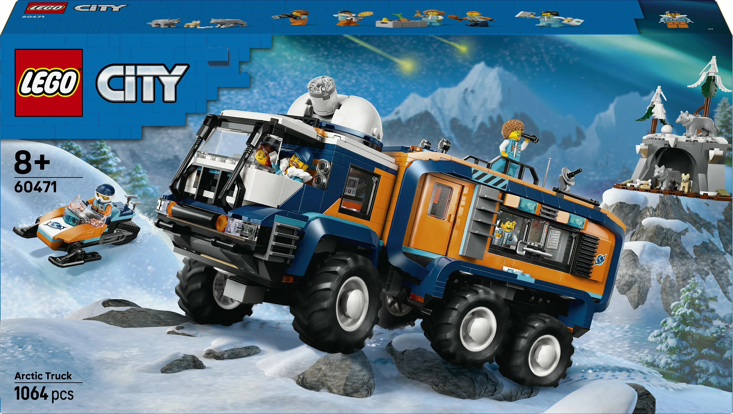 Set ndërtimi LEGO City 60471 Arctic Explorer Science Lab Truck, 1064 copë, multikolor