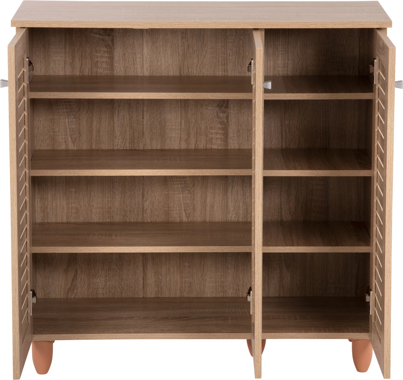 Dollap këpucësh PROLLY FH9609.02 melaminë, ngjyrë sonoma, 3 dyer, 4 rafte, 87x32x88H cm