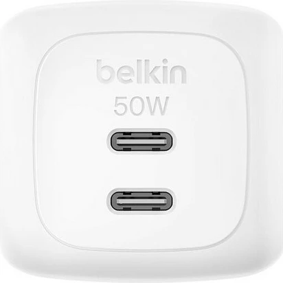 Karikues muri Belkin WCH019kqWH, GaN 50W, 2x USB-C, i bardhë