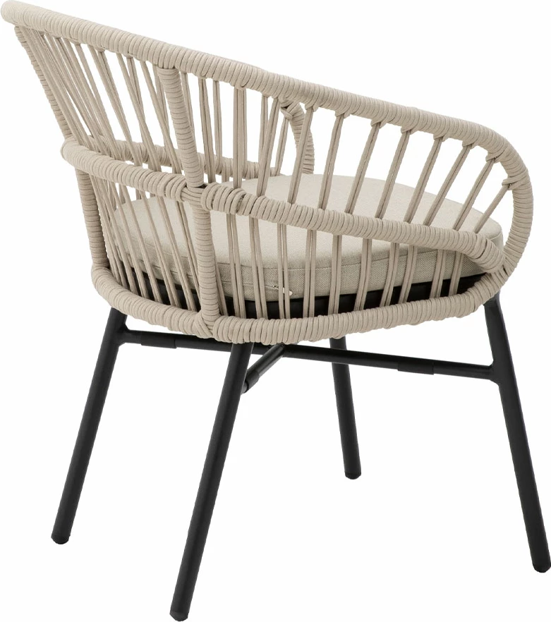 Karrige Luna, krem e zezë, 58x65x78cm