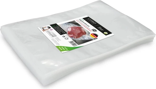 Qese vakuumi CASO 3-Star 1286, 25×35 cm, 90 µm, për makinë vakuumi me dhomë, transparente, 100 copë