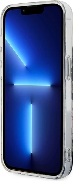 Mbështjellës Guess GUHMP14LHCFWSK për iPhone 14 Pro 6.1", Flower MagSafe, zi
