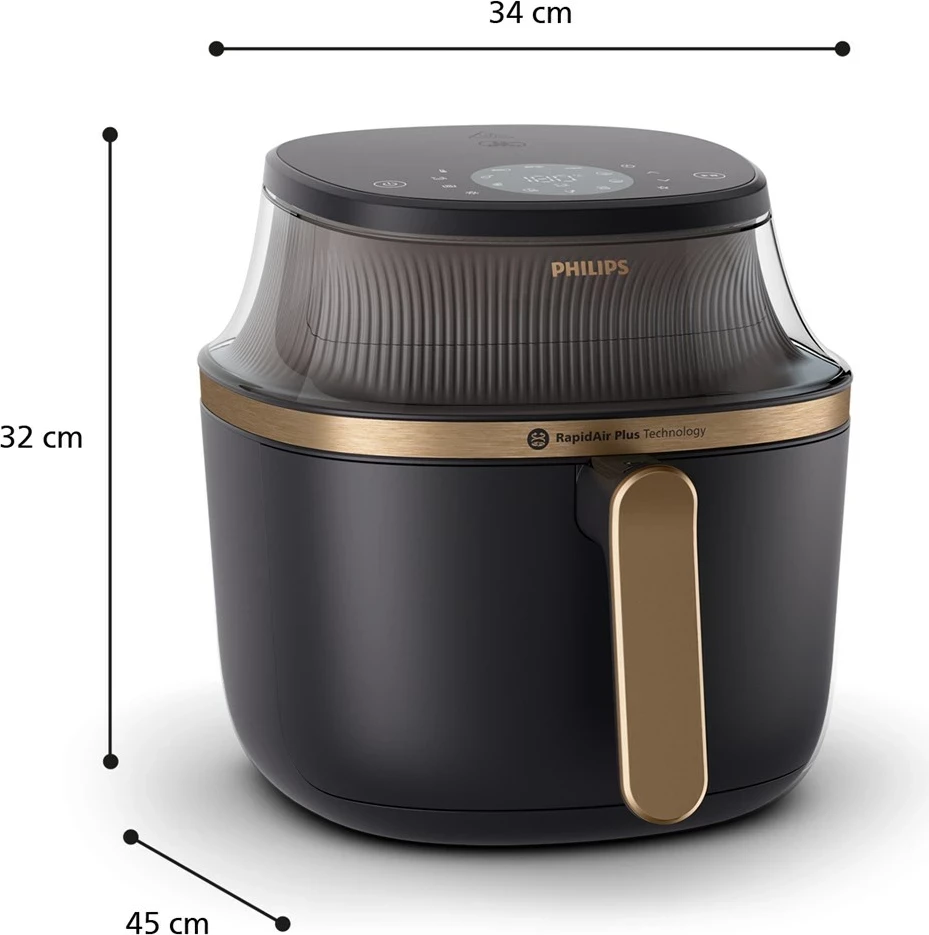 Fritezë me ajër Philips NA342/00, 2000W, 16 programe, touch, Gold
