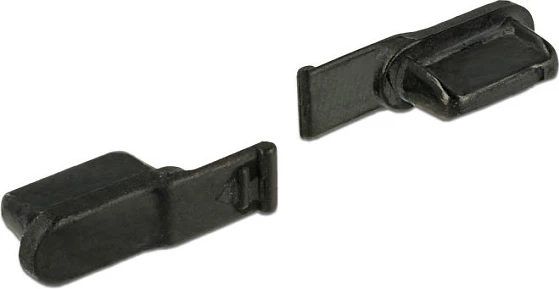 Kapak pluhuri DeLOCK 64033, set 10 copë, 12.5x5x3.5 mm, i zi