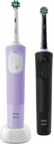 Furçë dhëmbësh elektrike Oral-B Vitality Pro D103 Duo, 3 mënyra pastrimi, e zezë/vjollcë