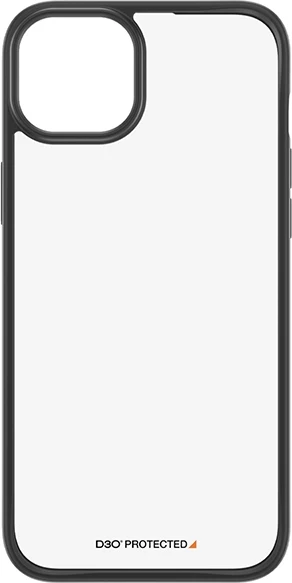 Mbështjellës PanzerGlass ClearCase për iPhone 15 Plus / 14 Plus, D3O, i tejdukshëm & zi