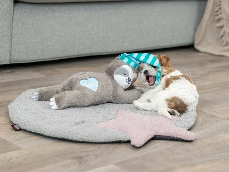 Lodër plush për qen Trixie TX-36166, përtac me rrahje zemre, 34 cm, bateri LR44, shumëngjyrëshe