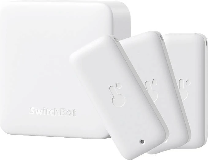 Set smart SwitchBot Hub Mini me 3 sensorë temperature e lagështie, i bardhë