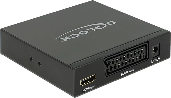 Konvertues SCART në HDMI DeLOCK 62783, 1080p, 1m, i zi