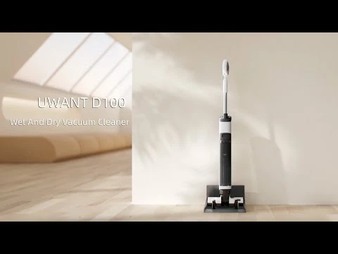Fshesë me korrent vertikale pa kabllo Uwant D100, wet & dry 17000Pa, 35 min, e bardhë, set me stacion karikimi