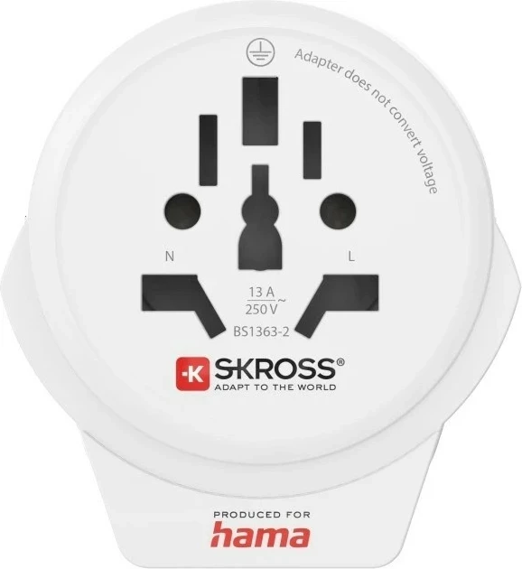Adapter Hama World Travel USB, bardhë