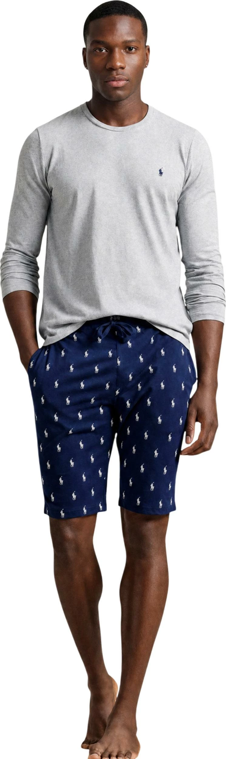 Maicë e brendshme me mëngë të gjata për meshkuj Ralph Lauren L/S Crew Sleep Top 714844759003, e hirtë [Madhësia: XXL]