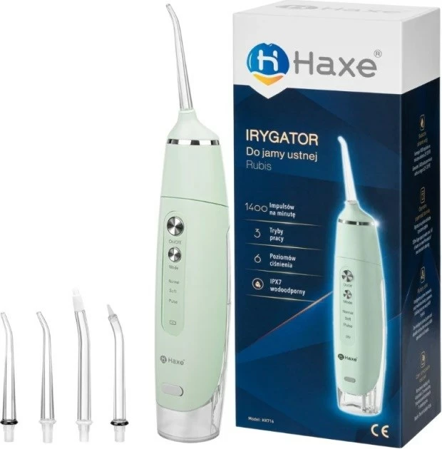 Irrigator oral pa kabllo Haxe RUBIS HX 716, 4 koka, 3 nivele, i bardhë