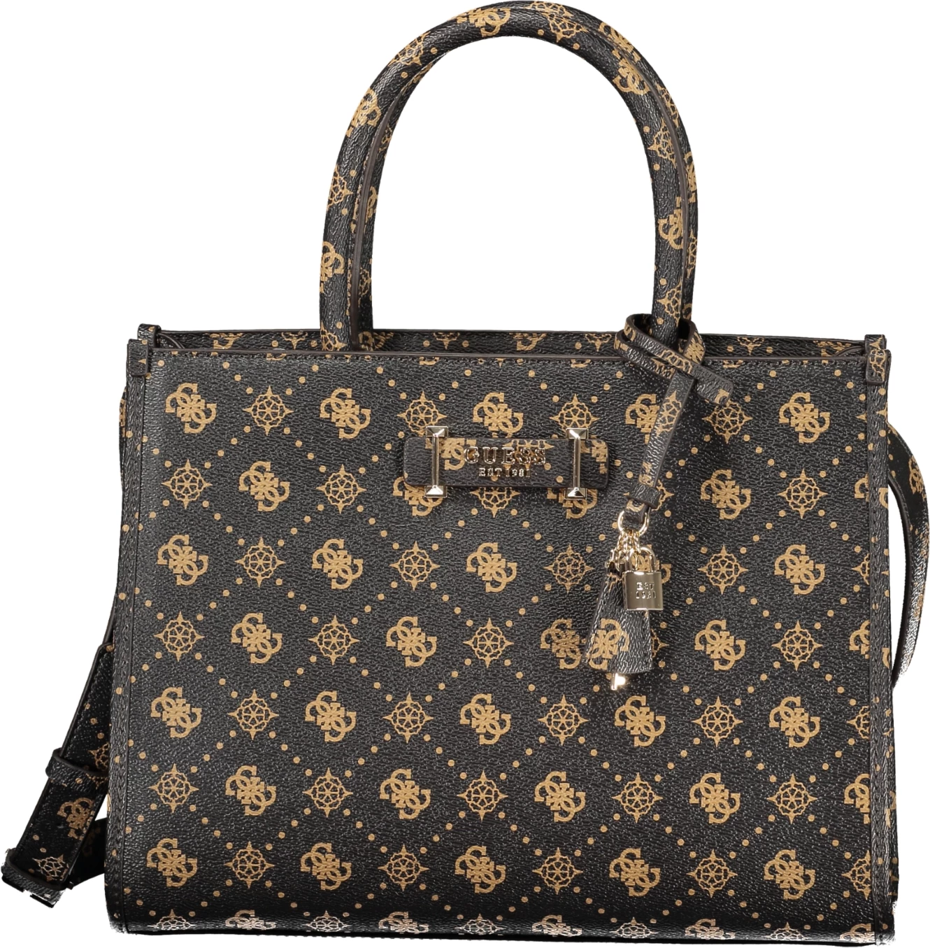 Çantë dore GUESS JEANS Silia femra, kafe