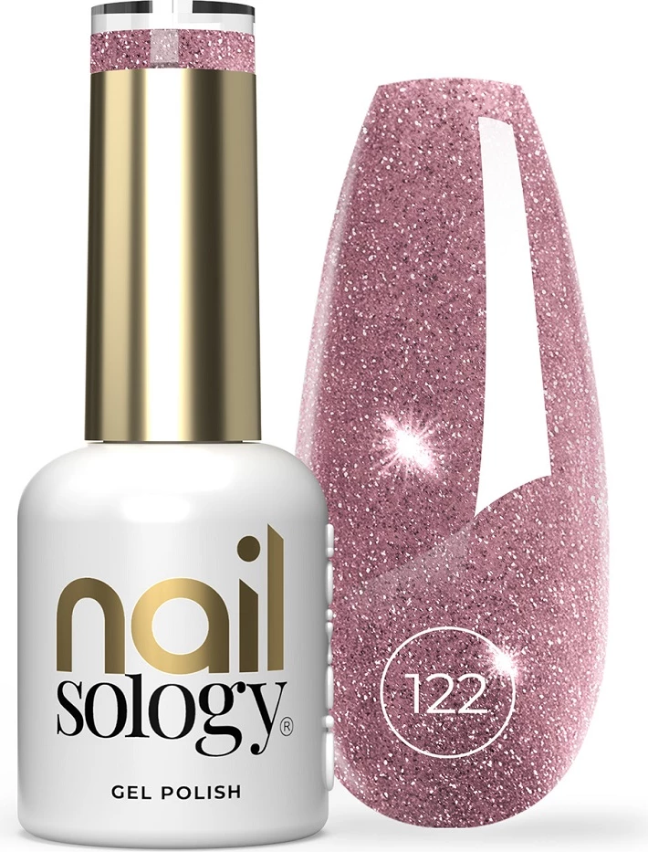 Llak për thonj për femra Clavier Hybrid Glitter 122 Princess Pink 8ml