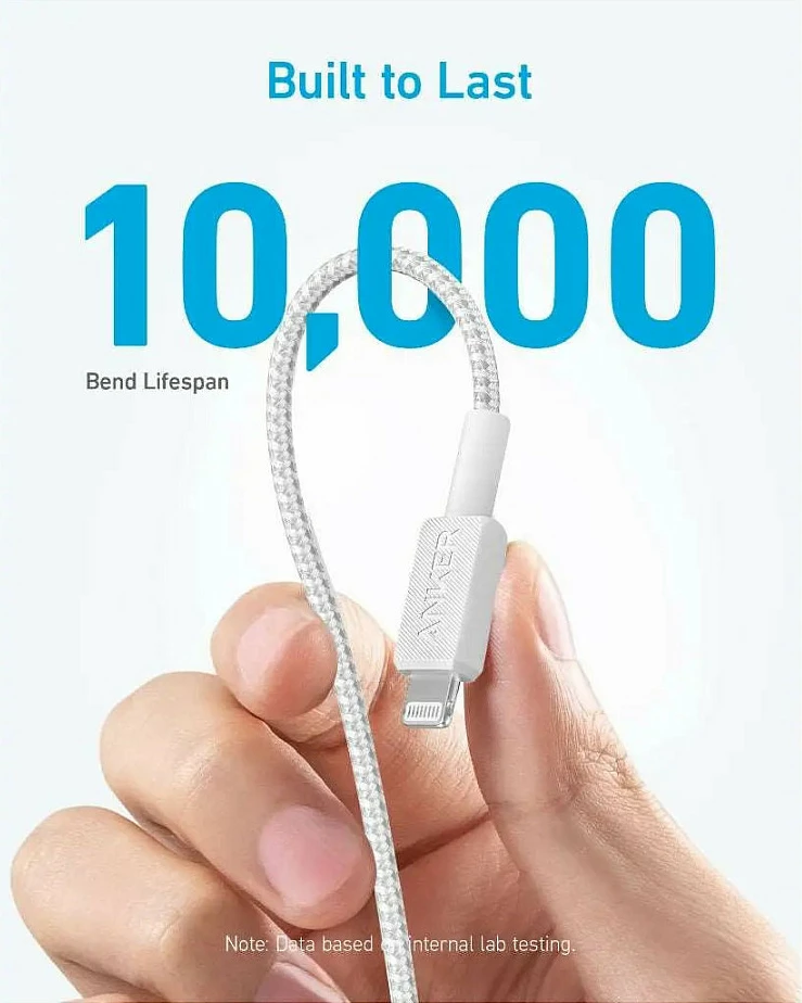 Kabllo Anker A81B5G11 USB-C në Lightning, 0.9 m, 30 W, e zezë