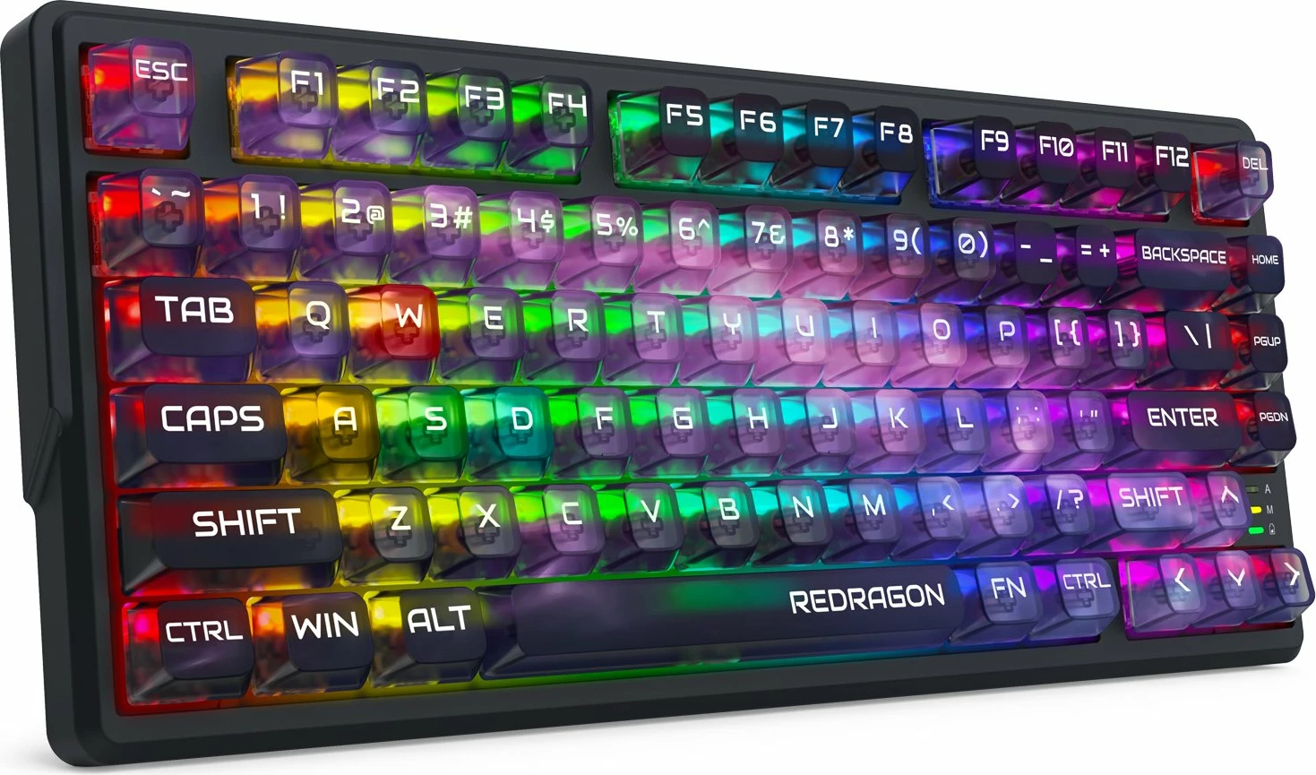 Tastierë gaming Redragon BARTLETT K767-WL-M, magnetic ultraMag, wired/wireless (USB-C/BT/2.4GHz), RGB, bateri 4000 mAh, US layout, pa numpad, e zezë