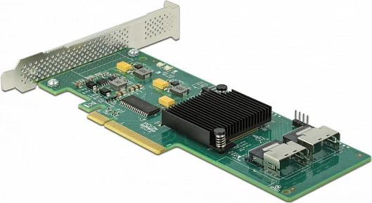 Kartë zgjerimi SATA DeLOCK PCIe 2.0 x8, 8 porta SATA III, e zezë