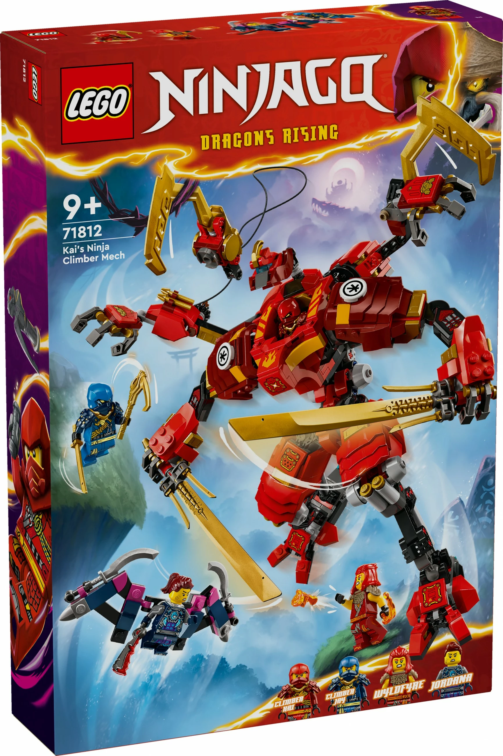 Set ndërtimi LEGO Ninjago 71812 Kai’s Ninja Climber Mech, multikolor