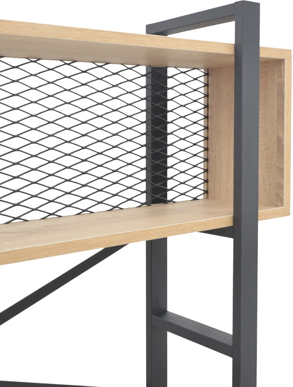 Raft librash Fifer, ngjyrë lisi-e zezë, 120x28x185cm