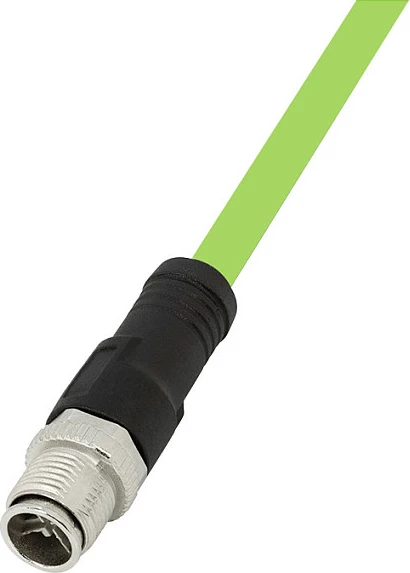 Kablë rrjeti industriale LogiLink M12 CAT6A, M12 X-coded në RJ45, 10 m, e gjelbër