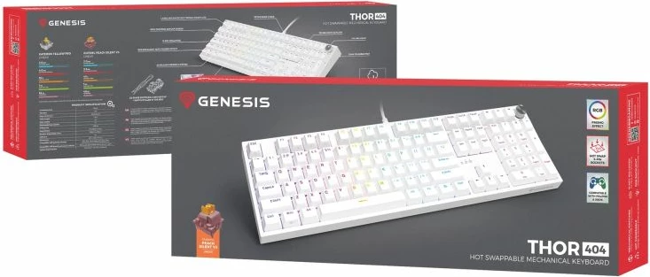 Tastierë mekanike Genesis NKG-2300, e bardhë