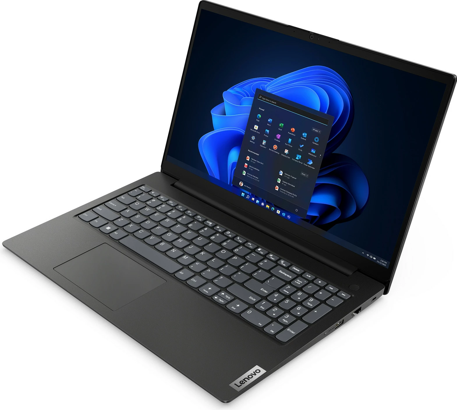 Laptop Lenovo V15 G4, Ryzen 5 7520U, 8GB RAM, 256GB SSD, 15.6" FHD, Windows 11 Pro, Business Black